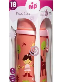 Cana Kids Cup Girl PP 330 ml antipicurare cu clip de prindere 18+ luni