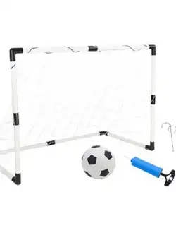 Poarta de fotbal din plastic pentru copii Globo WToy cu minge si pompa inclusa