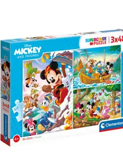 Puzzle 3 x 48 piese Clementoni Mickey and Friends 25266