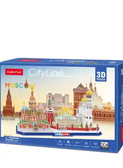 Puzzle 3D 204 piese Cubic Fun City Line Moscow