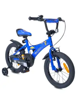 Bicicleta pentru copii Byox cu roti ajutatoare Devil 16 Albastra