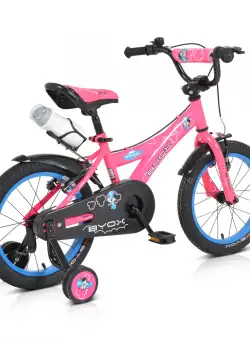Bicicleta pentru copii Byox cu roti ajutatoare Devil 16 Roz