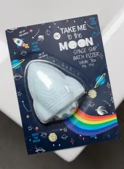 Bomba efervescenta de baie pentru copii Take me to the Moon Rainbow Trail Effect 100g