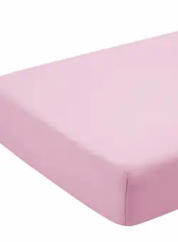 Cearceaf roz KidsDecor cu elastic din bumbac 70 x 120 cm