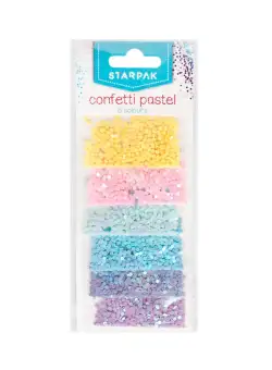 Confetti, Starpak, 6 culori pastel