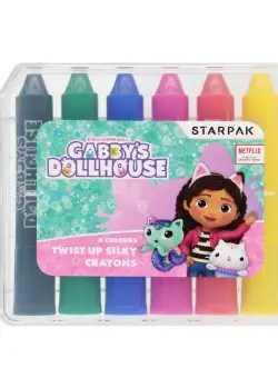 Creioane colorate cerate, Starpak, Gabbys Dollhouse, 6 buc