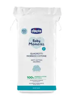 Dischete bumbac Chicco Baby Moments Baby Skin pentru igiena zilnica 60 buc 0 luni+