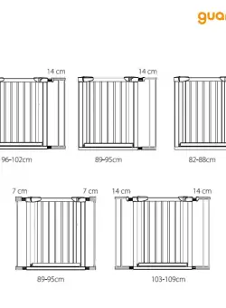 Extensie poarta de siguranta pentru copii Guardino 14 cm metal alb 700012