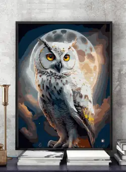 Midnight owl - Pictură pe numere
