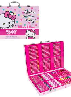 Set de colorat in trusa, Hello Kitty, 137 piese