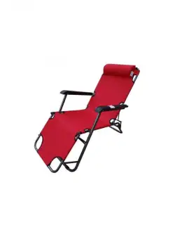 Sezlong-scaun camping panza H015 rosu